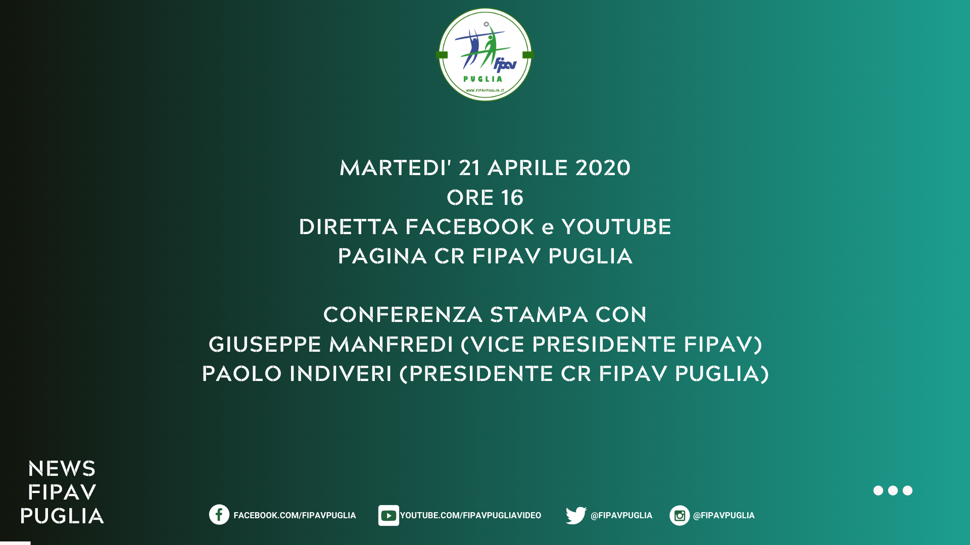 21-04-2020: #fipavpuglia – Conferenza stampa di fine stagione FIPAV Puglia