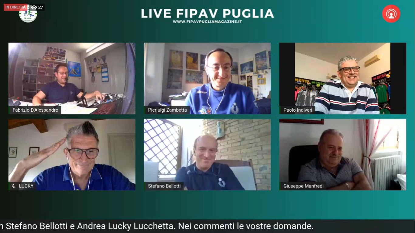 22-05-2020: #fipavpuglia – Lucchetta, Bellotti e il progetto Volley S3 nella 5a puntata di CQR Allenatori Live
