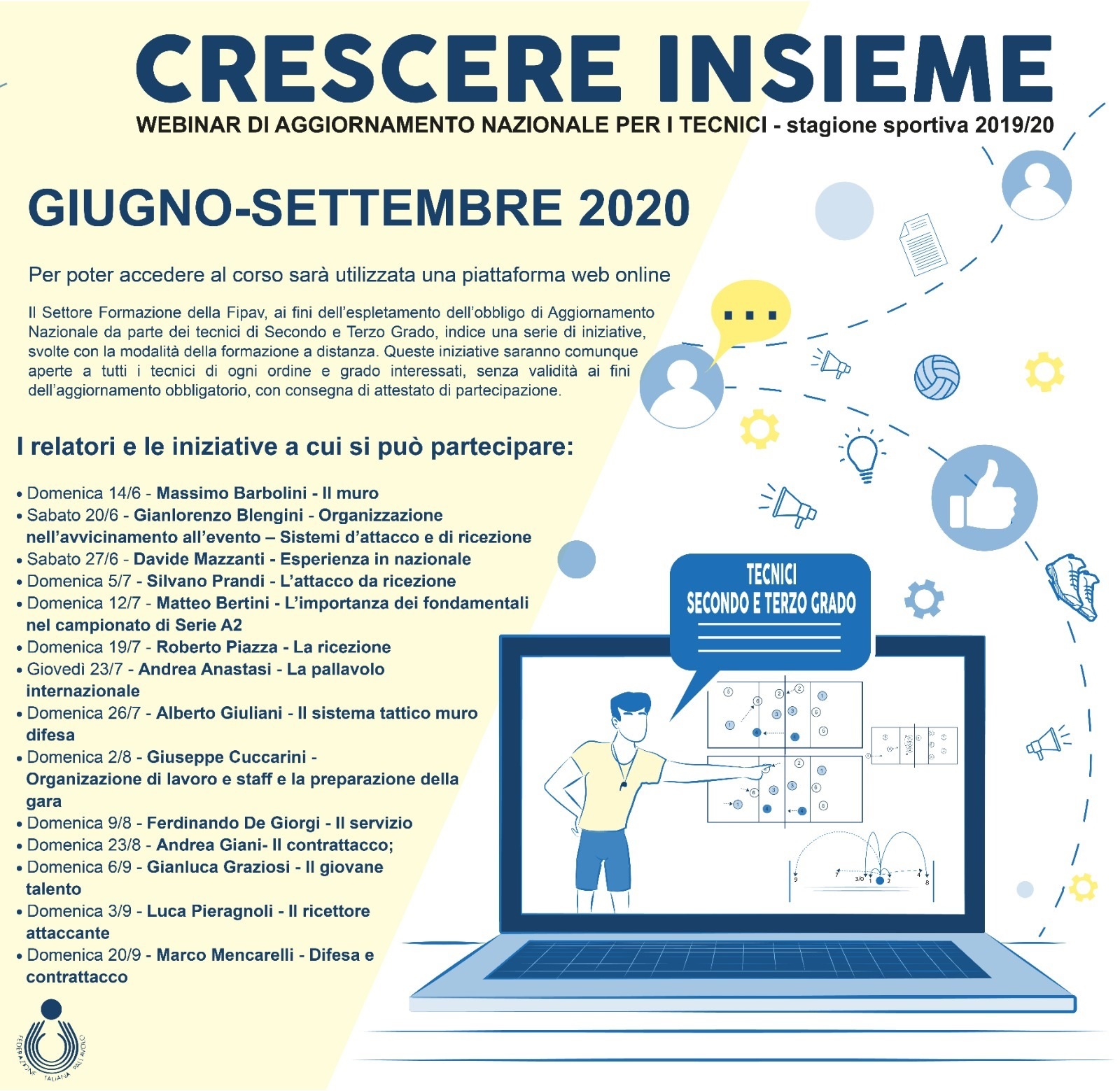 28-05-2020: #federvolley – Aggiornamento nazionale 2020, webinar in diretta streaming