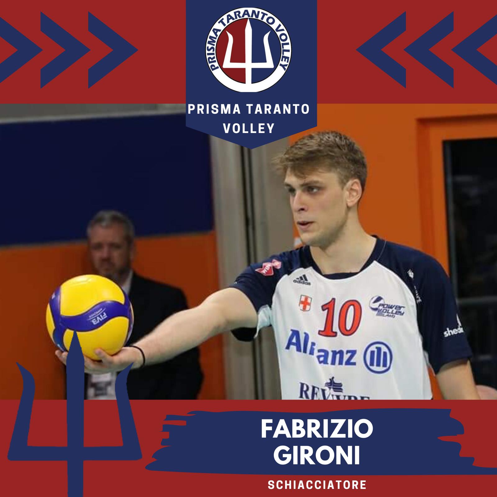 15-06-20: #A2MVolley – Prisma Taranto, ingaggiato lo schiacciatore Gironi 15-06-20 Fabrizio Gironi