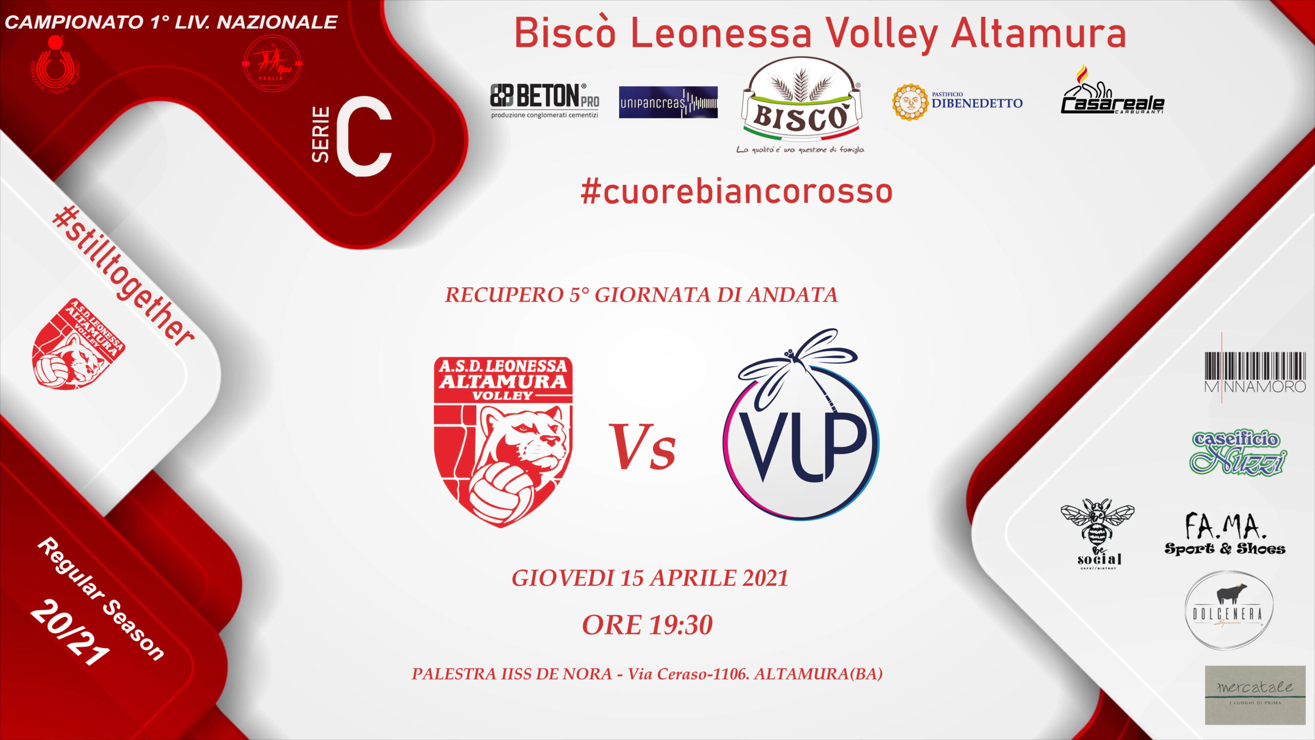 13-04-2021: #CFVolley – UNO SCONTRO AL VERTICE…3 PUNTI CHE VALGONO UN PRIMATO!