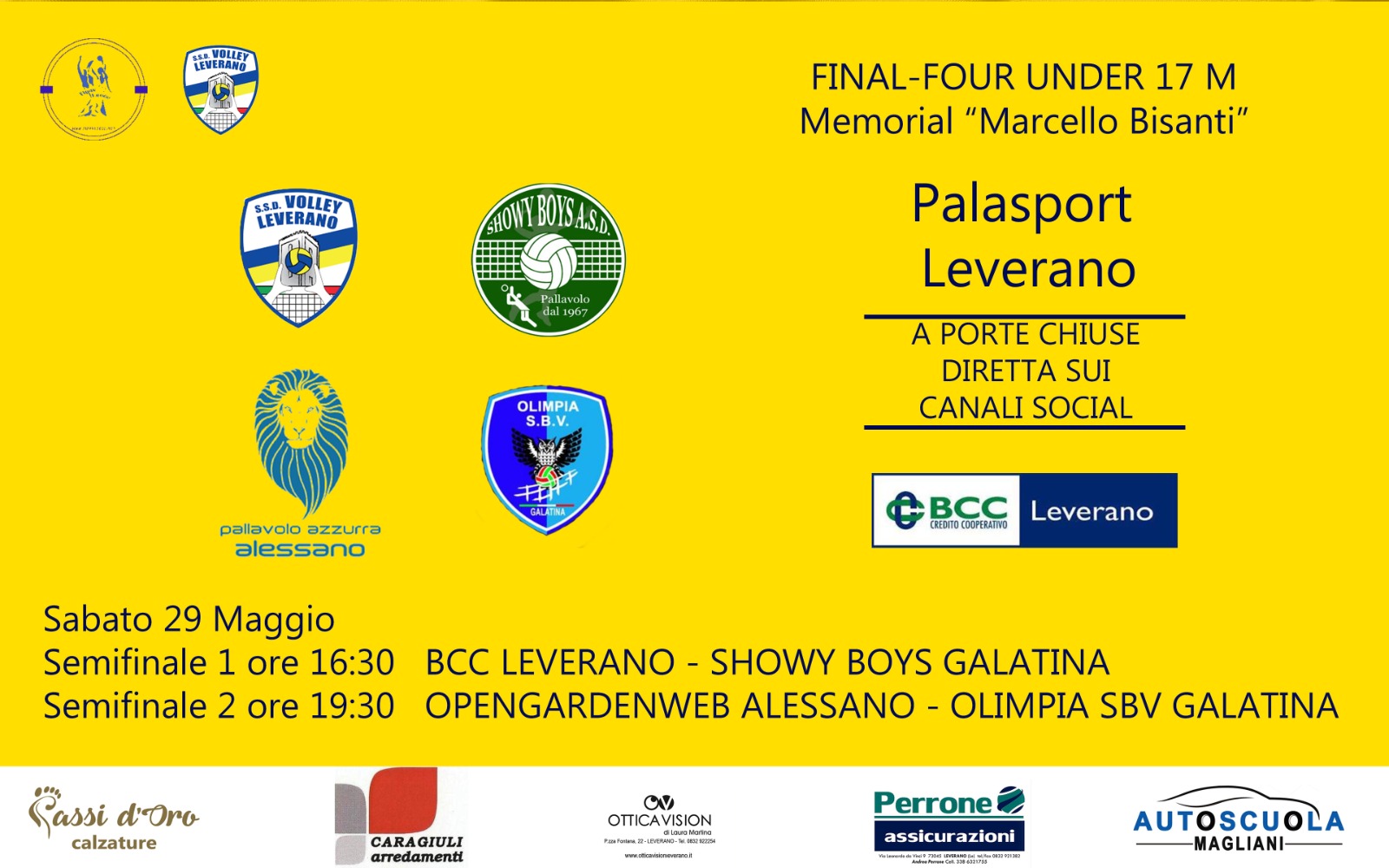 28-05-2021: #fipavlecce – Sabato e domenica a Leverano la Final4 territoriale U17M