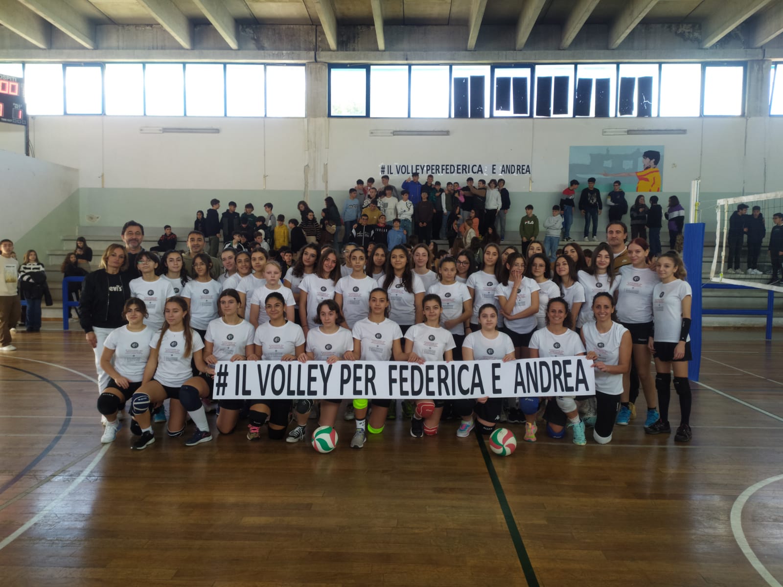 30-11-2022: #ilvolleyperfedericaeandrea – A Mesagne il volley a scuola contro la violenza sulle donne