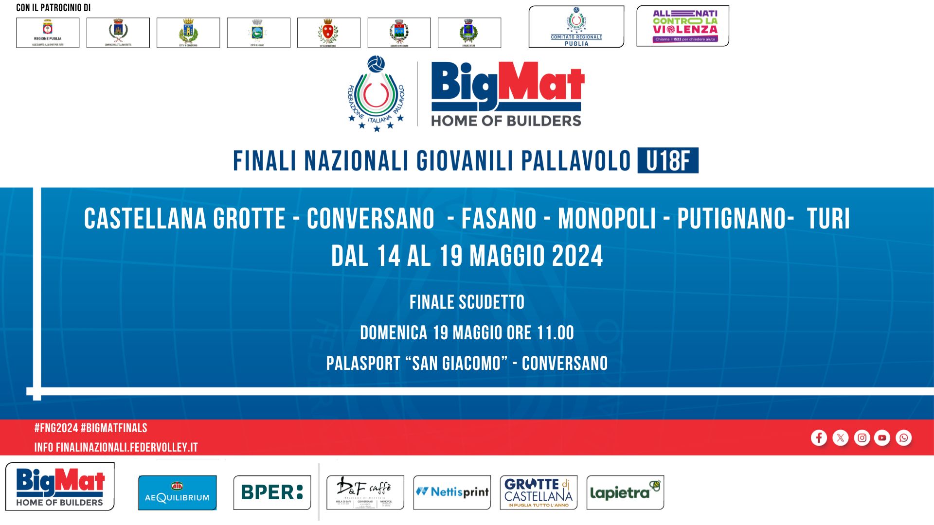 10-05-2024: #BigMatFinals – On line la Cartella Stampa delle BigMat Finali Nazionali U18F