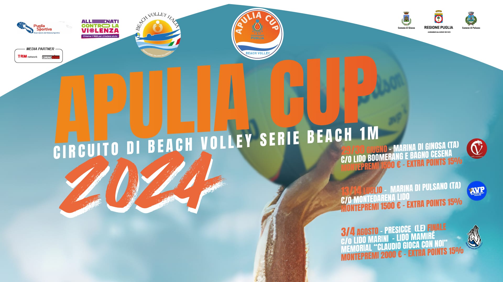 25-06-2024: #fipavpuglia – Al via l’Apulia Cup di Beach Volley, domani la presentazione della tappa di Ginosa