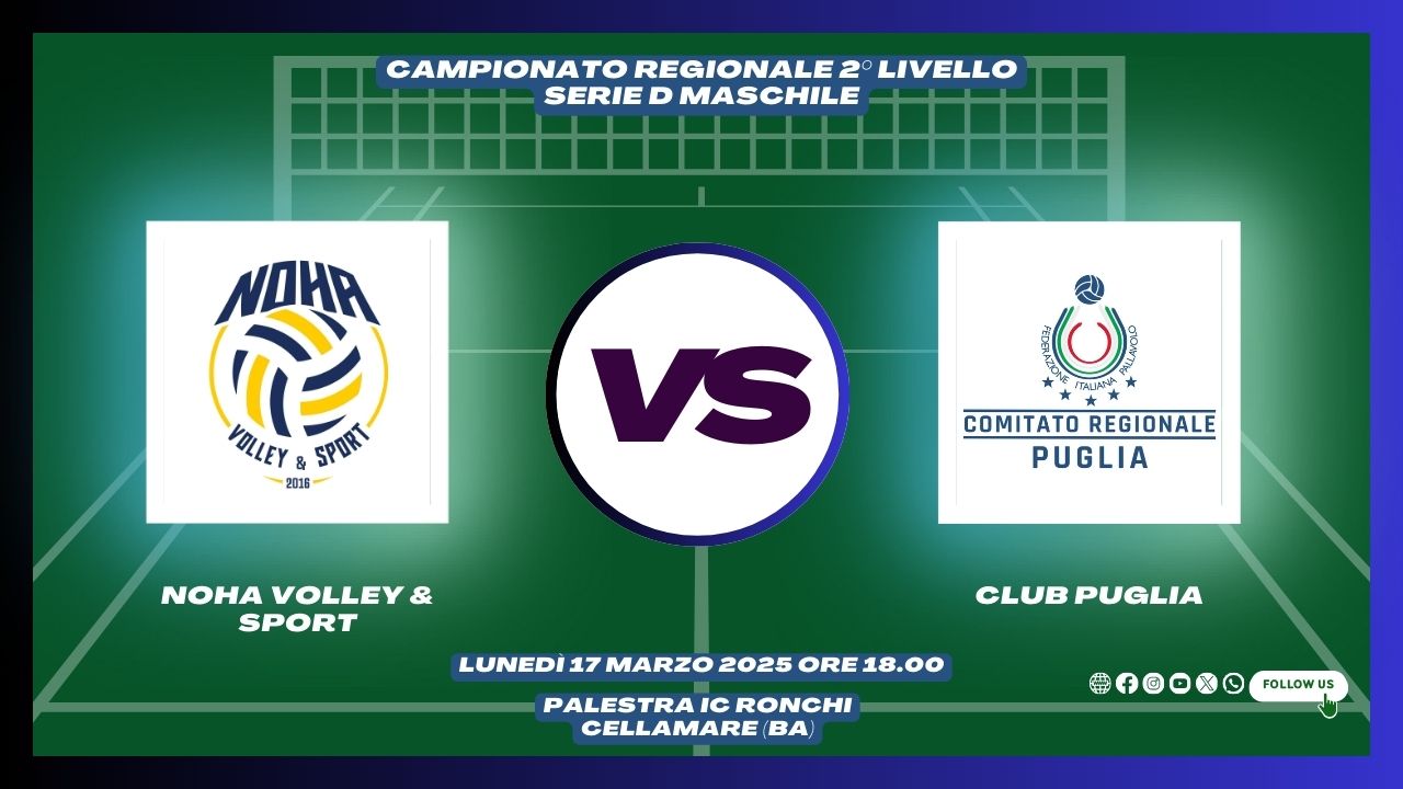 17-03-2025: #fipavpuglia – Club Puglia maschile, i 14 di Stomeo per l’impegno con Noha Volley