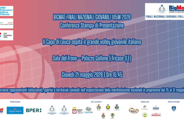 18-05-2026: BigMat Finali Nazionali U15M, giovedì 21 maggio a Tricase la conferenza stampa di presentazione