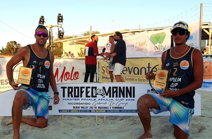 23-08-2026 Apulia Cup, a Torre San Giovanni il gran finale. Giuliani-Ingrosso e Carpegna-Zia vincono le tappe, Rizzo-Ferilli conquistano il circuito maschile