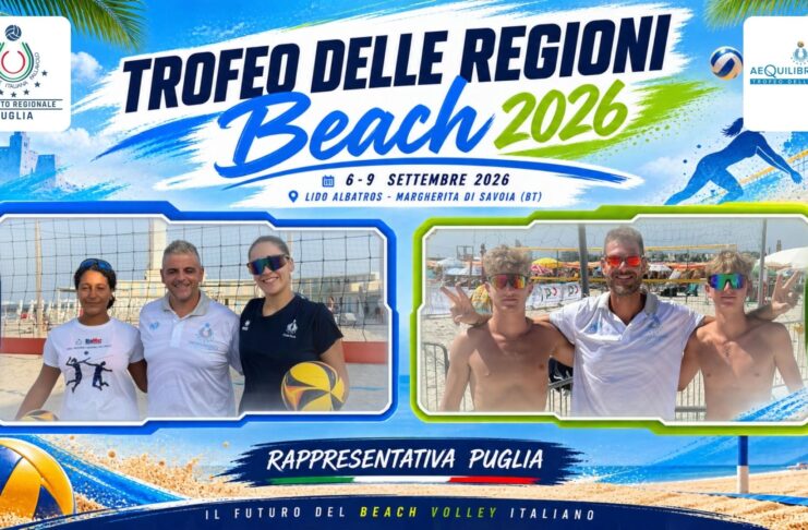 03-09-2026: Il Trofeo delle Regioni Beach arriva in Puglia, dal 6 al 9 settembre a Margherita di Savoia