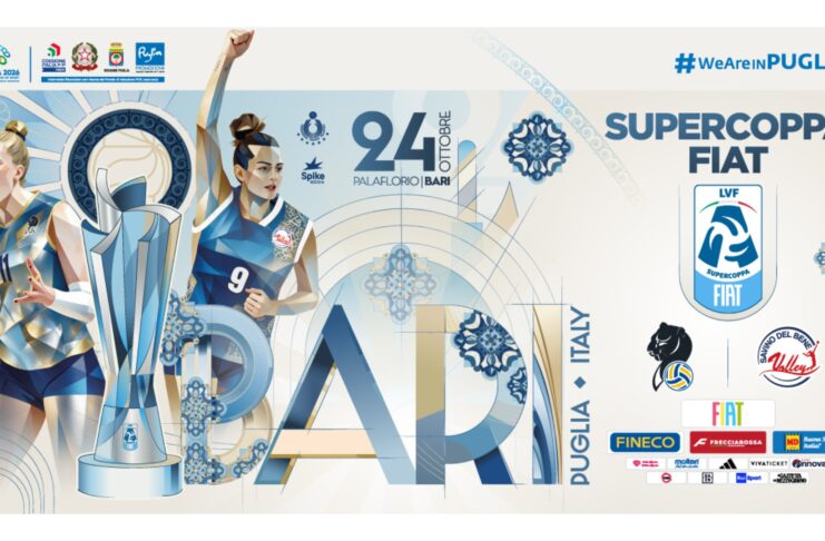 22-10-2026: La grande pallavolo femminile torna protagonista in Puglia: sabato al PalaFlorio di Bari la Supercoppa FIAT